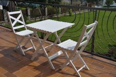 Cafésett Lotus med firkantet bord - Sommerbutikken AS